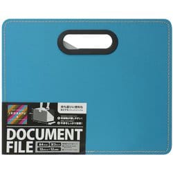IROKATU ドキュメントファイル 発砲PP製 A4 ヨコ型 ターコイズブルー DF-A401E-TB