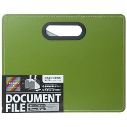 IROKATU ドキュメントファイル 発砲PP製 A4 ヨコ型 オリーブグリーン DF-A401E-OG