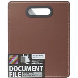 IROKATU ドキュメントファイル 発砲PP製 A4 タテ型 ウォールナットブラウン DF-A401S-WB