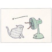 ねこイラスト ポストカード 扇風機 AE15893
