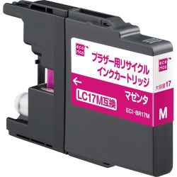 互換リサイクルインクカートリッジ ブラザー LC17M マゼンタ（染料） ECI-BR17M