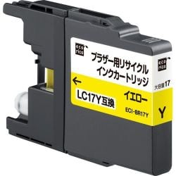互換リサイクルインクカートリッジ ブラザー LC17Y イエロー（染料） ECI-BR17Y