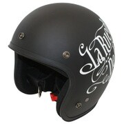 ジェットヘルメット JET-D LOVE & ROCK F.BK/WH mens 57cm-60cm