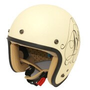 ジェットヘルメット JET-D LOVE & ROCK F.IV/BK ladys 57cm-58cm