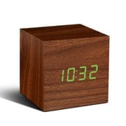 置時計 Cube Click Clock Natural Wood