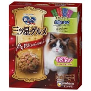 銀のスプーン 三ツ星グルメ 毛玉ケア 4種のアソートお魚レシピ [猫用 ドライフード 200g 成猫（1歳～） 毛玉対応 総合栄養食]