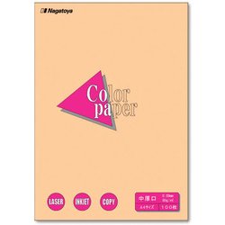 カラーペーパー 中厚口 だいだい A4 100枚パック ナ-3230