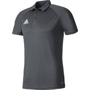 BRR90-AY2882-J/M [メンズ サッカー・フットサルウェア TIRO17 ポロ J/Mサイズ ダークグレー/ブラック/ホワイト]