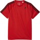 BVA80-BK0965-J/L [D2M トレーニング3ストライプスTシャツ トレーニングウェア メンズ J/Lサイズ スカーレット]