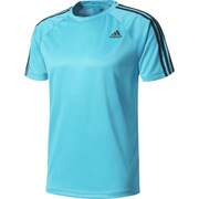 BVA80-BK0967-J/XS [D2M トレーニング3ストライプスTシャツ トレーニングウェア メンズ J/XSサイズ エナジーブルーS17]