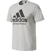 NEH24-BK3711-J/M [M ID ATHLETICS ロゴ 半袖Tシャツ メンズ トレーニングウェア J/Mサイズ ミディアムグレイヘザー]