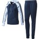 MMJ89-BK4689-J/L [W 3本線トラックスーツ上下セット レディース トレーニングウェア J/Lサイズ カレッジネイビー/イージーブルー S17]