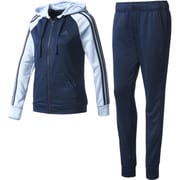 MMJ89-BK4689-J/L [W 3本線トラックスーツ上下セット レディース トレーニングウェア J/Lサイズ カレッジネイビー/イージーブルー S17]