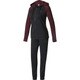 MMJ89-BK4690-J/L [W 3本線トラックスーツ上下セット レディース トレーニングウェア J/Lサイズ ブラック/マルーン]