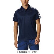 BVA63-BP7224-J/XS [D2M トレーニング3ストライプポロシャツ メンズ トレーニングウェア J/XSサイズ カレッジネイビー]