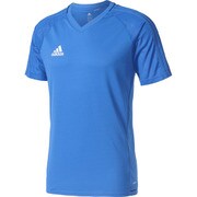 BRR66-BQ2796-J/M [TIRO17 トレーニングジャージー 半袖 メンズ サッカー・フットサルウェア J/Mサイズ ブルー/カレッジネイビー/ホワイト]