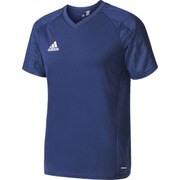 BRR66-BQ2815-J/M [TIRO17 トレーニングジャージー 半袖 メンズ サッカー・フットサルウェア J/Mサイズ ダークブルー/ダークグレー/ホワイト]