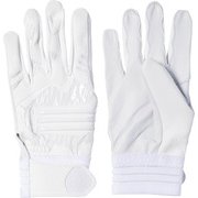DMU57-BQ7092-L [5Tバッティンググローブ 男女兼用 野球・ソフトボール用バッティング手袋(両手用) Lサイズ ホワイト/ホワイト]