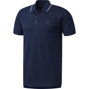 DJP79-BR1021-J/S [M ESSENTIALS ストライプ ポロシャツ メンズ トレーニングウェア J/Sサイズ カレッジネイビー]