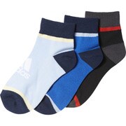 DMK62-BR6151-2123 [KIDS 3P ショートソックス キッズ 21～23cm ブラック/ブルー/イージーブルー S17]