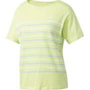 DKK15-BS0426-J/L [HM ボーダーTシャツ W レディース トレーニングウェア J/Lサイズ フローズンイエロー F15]