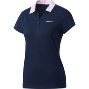 DKK14-BS0902-J/L [HM スキッパーポロシャツ W レディース トレーニングウェア J/Lサイズ カレッジネイビー]
