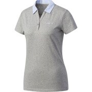 DKK14-BS0903-J/M [HM スキッパーポロシャツ W レディース トレーニングウェア J/Mサイズ ミディアムグレイヘザー]