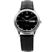 フラッグシップ デイデイト 38.5mm SS BKレザー BK 12Pダイヤ 並行輸入品 2年保証 L4.899.4.57.2