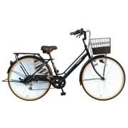 シティサイクル 26型軽快車 6段変速 17 ファッション軽快266AL ブラック 3429
