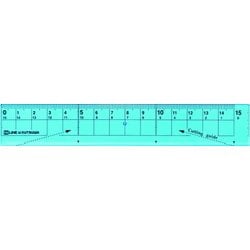 紙が切れる透明定規 15cm ブルー XS01BL