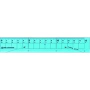 紙が切れる透明定規 15cm ブルー XS01BL