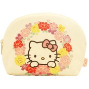 前田染工 ハローキティ×五色帆布堂 シェル型ポーチ 花丸 KT [キャラクターグッズ]