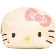 前田染工 ハローキティ×五色帆布堂 シェル型ポーチ 顔 KT [キャラクターグッズ]