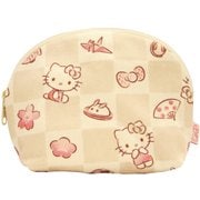 前田染工 ハローキティ×五色帆布堂 シェル型ポーチ 市松 KT [キャラクターグッズ]