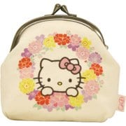 前田染工 ハローキティ×五色帆布堂 3.3底ツマミ小銭入れ 花丸 KT [キャラクターグッズ]