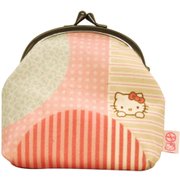 前田染工 ハローキティ×五色帆布堂 3.3底ツマミ小銭入れ 丸紋縞 KT [キャラクターグッズ]