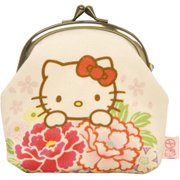 前田染工 ハローキティ×五色帆布堂 3.3底ツマミ小銭入れ 牡丹 KT [キャラクターグッズ]