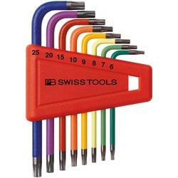 410H/6-25RB L型レインボーヘクスローブレンチセットパックナシ
