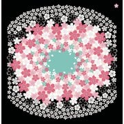 花衣 三巾 大風呂敷 桜 黒 [風呂敷]