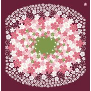 花衣 三巾 大風呂敷 桜 エンジ [風呂敷]