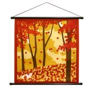 花景色 [小風呂敷 タペストリー 紅葉]