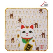 日本のタオルハンカチ 招き猫