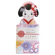 舞妓はんのミニタオル 結び友禅 ピンク
