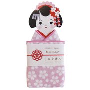 舞妓はんのミニタオル 桜ちらし ピンク