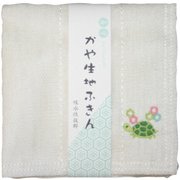 刺繍入り蚊帳ふきん カメ