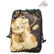 開運縁起通しマチ巾着 大 福招き猫 [巾着]