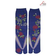 レディス 足袋ソックス クルー丈 草履薔薇