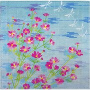 四季彩布 コースター 秋桜