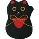 ちりめんマグネット 招き猫 黒