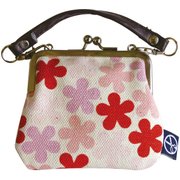 2.5角小銭入れ ハンドル付 五色花 ピンク [小銭入れ]